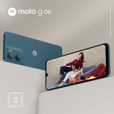Smartphone Motorola Moto g06 4G Tela 6,9 128GB Câmera 50MP Azul Marinho