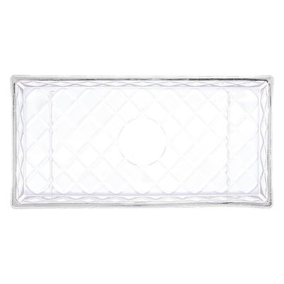 Travessa Cristal Lyor Deli Diamond 28,5X14,5X2 Incolor Elegante Versátil Sofisticada Transparente