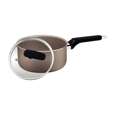 Panela Tramontina Milazzo 16cm Alumínio Antiaderente Starflon Max Soft-touch Amêndoa