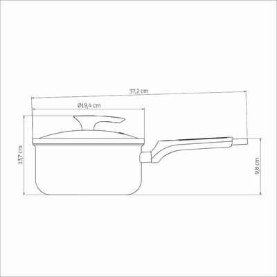 Panela Tramontina Milazzo 18cm Alumínio Antiaderente Starflon Max Soft-touch Amêndoa