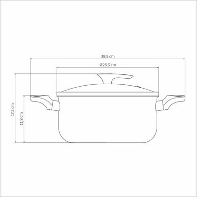 Caçarola Tramontina Milazzo 24cm Amêndoa