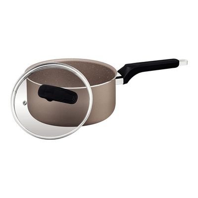 Panela Tramontina Milazzo 18cm Alumínio Antiaderente Starflon Max Soft-touch Amêndoa