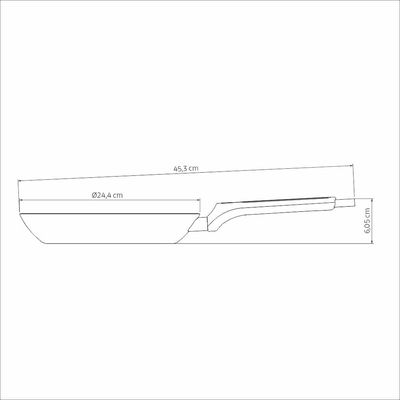 Frigideira Tramontina Milazzo 24cm Amêndoa
