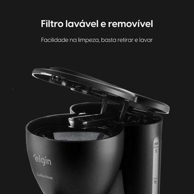 Cafeteira Elétrica Elgin Coffee Break 15 Xícaras Preto / 220