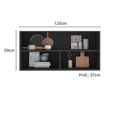 Armário Aéreo de Cozinha Poliman Etna 120cm