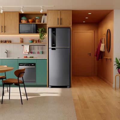 Geladeira Brastemp BRM46MK 385 Litros Frost Free Duplex Painel Eletrônico Inox Inox / 110