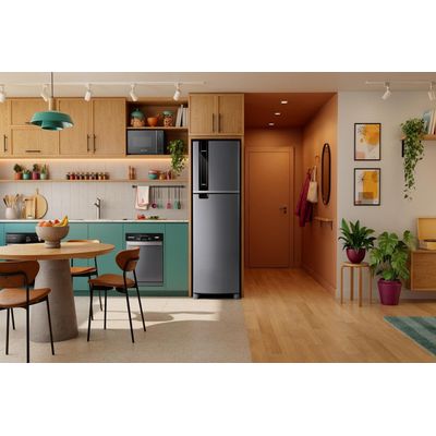 Geladeira Brastemp BRM46MK 385 Litros Frost Free Duplex Painel Eletrônico Inox Inox / 110