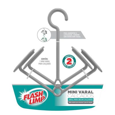Mini Varal para Calçados FlashLimp LAV6797-CZ em Plástico
