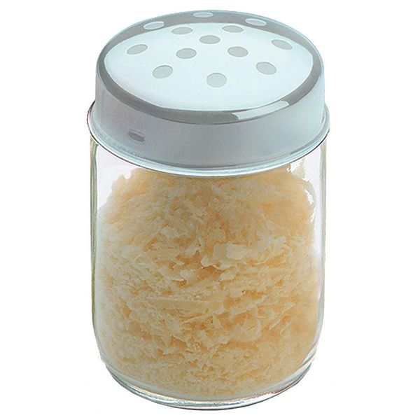 Queijeira/Oreganeira Brinox Jornata em Vidro e Aço Inox com sobretampa 150 ml Transparente