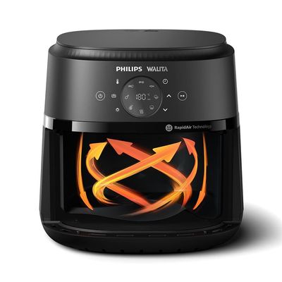 Fritadeira Elétrica Airfryer Philips Walita Série 2000 XL Digital NA230/00 1700W Preta Preto / 110