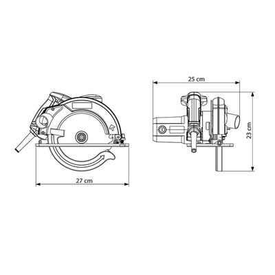 Serra Circular Tramontina Cinza com 5500 RPM - 1400W 110