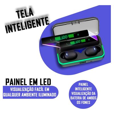 Fone De Ouvido Sem Fio Bluetooth Gamer Com Luz LED - A Prova D-Água - E10 TWS