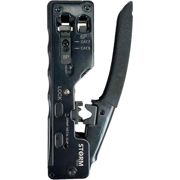 Alicate para Crimpar RJ45/RJ12 /RJ11 STORM Preto