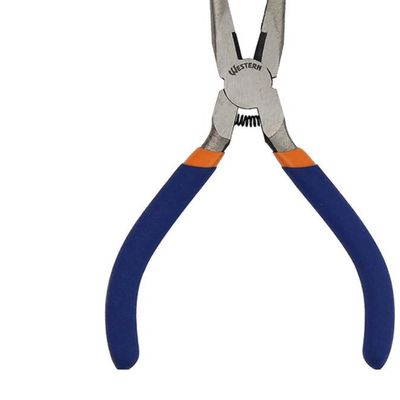 Alicate Mini Western Bico Meia Cana 5" Azul