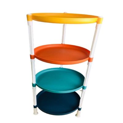 Estante Modular Colorida Organizadora Multiuso Com 4 Prateleiras – Compacta, Resistente E Versátil