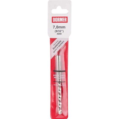 Broca Para Concreto, Ponta Metal Duro, 7,0 Mm, A8009/32x1/4b Dormer