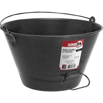 Balde Metálico Para Concreto, 10 Litros, Nove54
