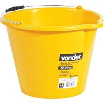 Balde De Plástico Extraforte, 12 Litros, Amarelo