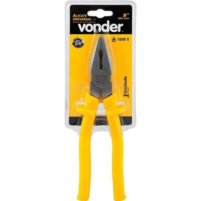 Alicate Universal 8, Cromo Vanádio, Com Isolação Até 1.000 V, Vonder Ostenvonder