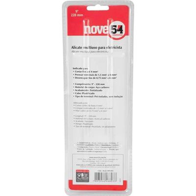 Alicate Multiuso Para Eletricista, 9 Nove54 Ostenvonder