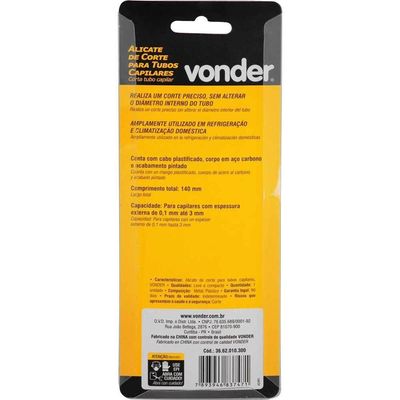 Alicate De Corte Para Tubos Capilares Vonder