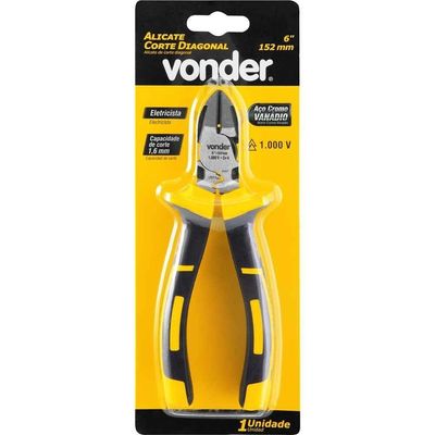 Alicate Corte Diagonal 6, Para Eletricista, Com Isolação Até 1.000 V, Vonder Ostenvonder
