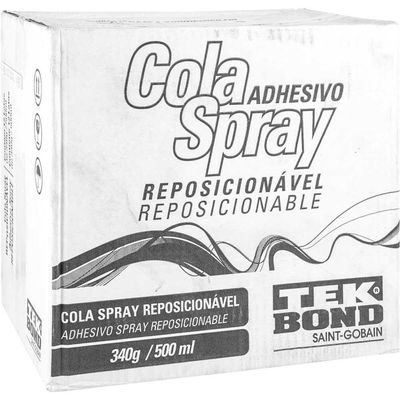 Adesivo Em Spray, Reposicionável, 340 G/500 Ml, Tekbond