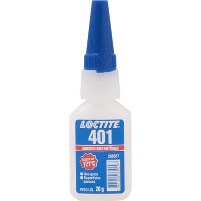Adesivo Instantâneo Cianoacrilato, Industrial, 401, 20 G, Loctite