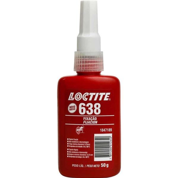 Adesivo Anaeróbico Para Fixação, 638, 50 G, Verde 1847189 Loctite