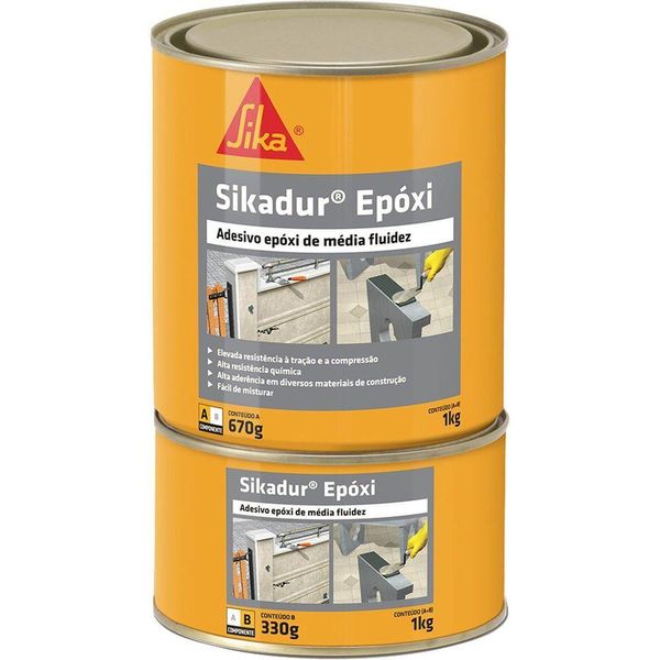 Adesivo Epóxi Bicomponente Sikadur 1,0 Kg Sika