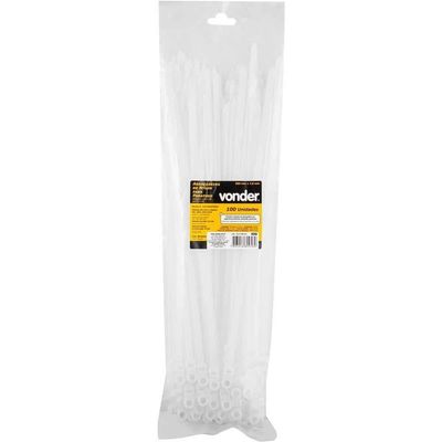 Abraçadeira De Nylon Para Parafusos, Branca, 380 Mm X 7,6 Mm, Vonder