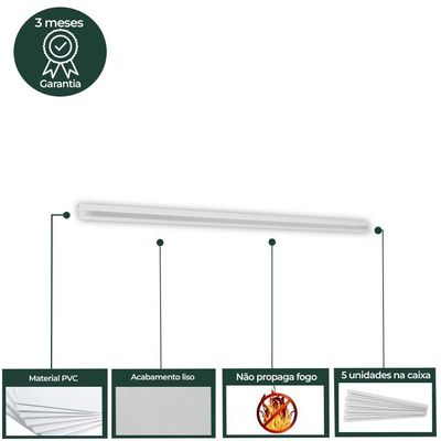 Acabamento Perfil "u" 3,00m Roda Forro Pvc 5 Un Bariri - Tk