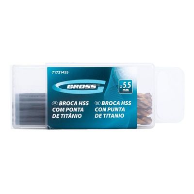 Broca Aço Rápido 5,5mm 10pcs Profissional Metal Gross