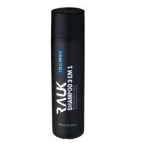 Shampoo Masculino 3×1 Barba Cabelo Bigode Crescimento 240ml Rauk