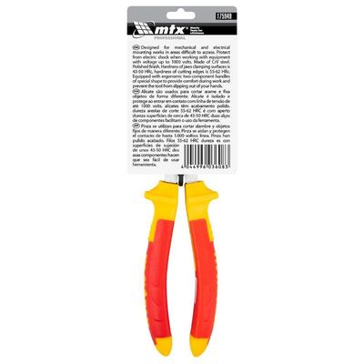 Alicate Corte Diagonal 7'' Mtx 180mm Black Nickel Aço 60