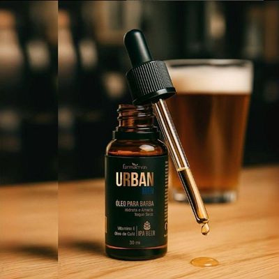 Kit Shampoo 3 Em 1 E óleo Para Barba Hidratante Masculino Cabelo Ipa Beer Urban Men