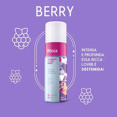 Kit 6 Shampoo A Seco Ricca De Bolso Remove Oleosidade Berry 50ml