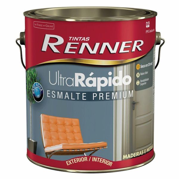 Tinta Esmalte Ultrarrápido Base De água Branco Renner 3,6lts