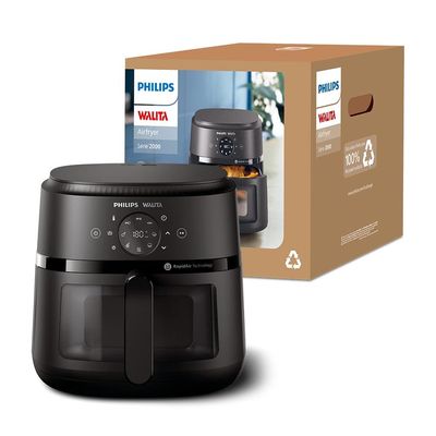 Fritadeira Elétrica Airfryer Philips Walita Série 2000 XL Digital NA230/00 1700W Preta Preto / 220
