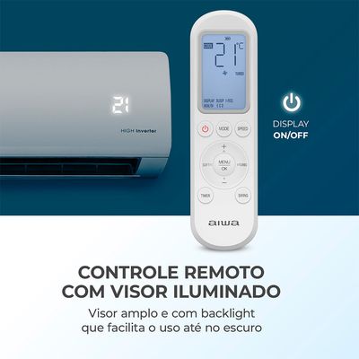 Ar Condicionado AIWA Split High Wall High Inverter 18.000 BTUs Frio AWS-AC-18F 220V 220V