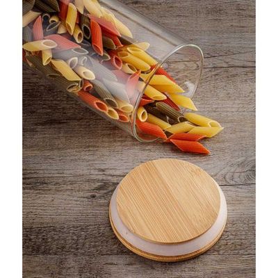 Potes Herméticos Porta-Mantimentos com Tampa de Bambu Não se aplica