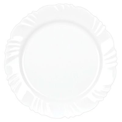 Prato Raso Nadir Figueiredo Pétala Vidro Floral Branco 25cm UNICA