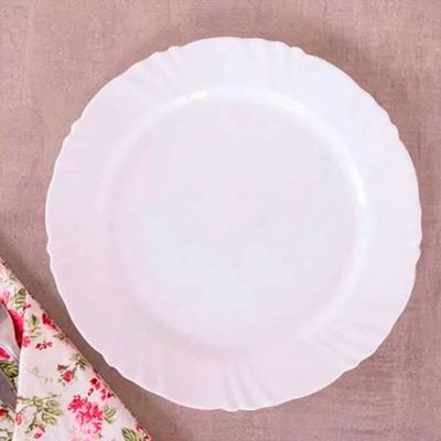 Prato Raso Nadir Figueiredo Pétala Vidro Floral Branco 25cm UNICA