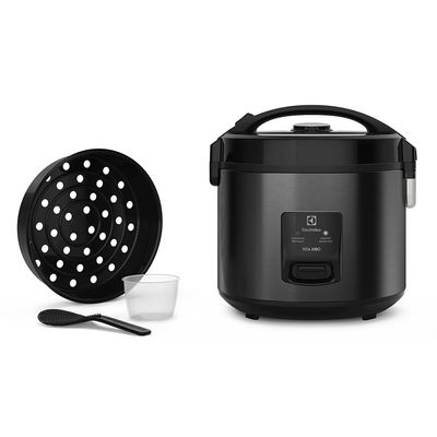 Panela de Arroz Elétrica Electrolux por Rita Lobo 3,5L Preta Efficient Visor Glass (ERC30) 220V