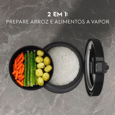 Panela de Arroz Elétrica Electrolux por Rita Lobo 3,5L Preta Efficient Visor Glass (ERC30) 220V