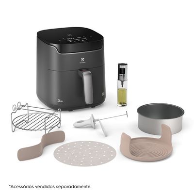 Air Fryer Electrolux por Rita Lobo 5,6L Digital Cinza Experience Economia de Energia 1400W (EAF45) 127V