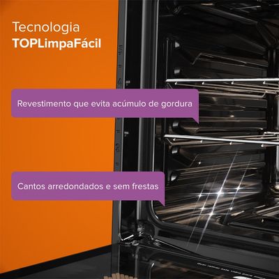 Forno de Embutir a Gás Continental 80L com TOPLimpaFácil (OC8GM) 220V