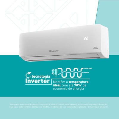 Ar-Condicionado Split Inverter 12000 BTU/h Prime Air Frio 12FC 220V