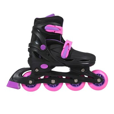 Patins Triline com Led Play&Fun Preto e Rosa Tamanho 32 a 35