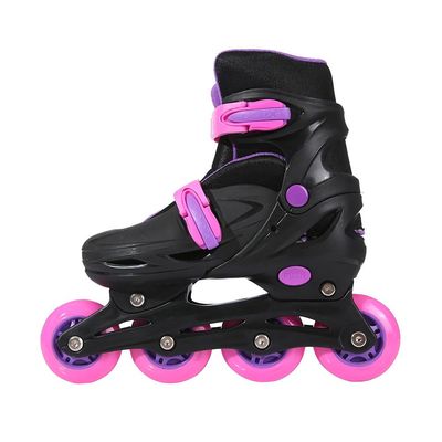 Patins Triline com Led Play&Fun Preto e Rosa Tamanho 32 a 35